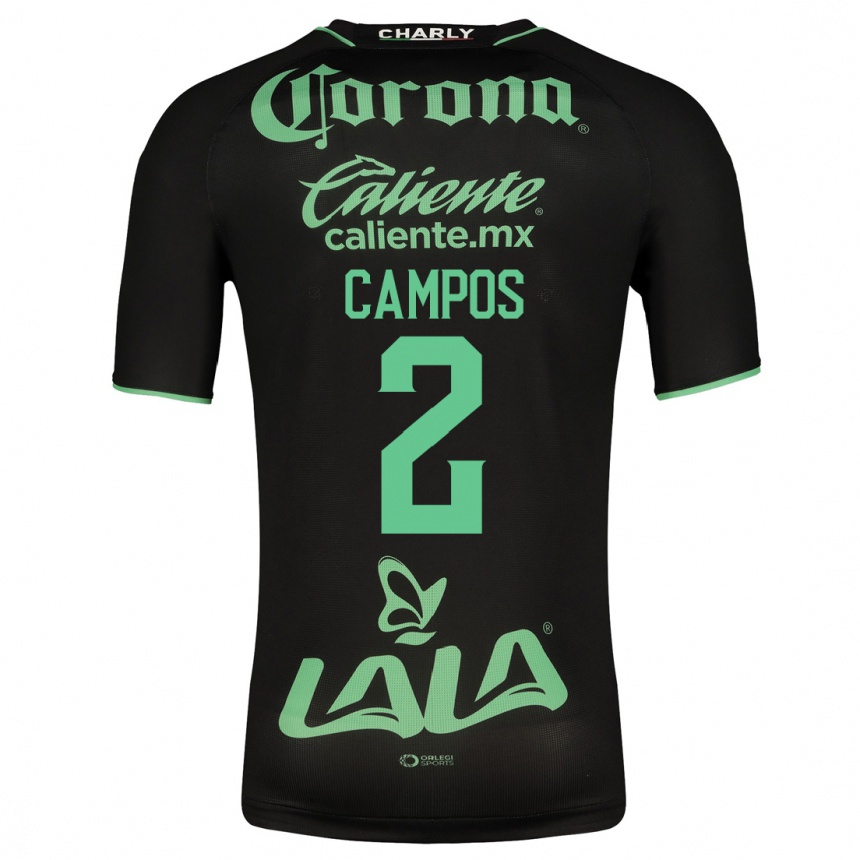 Hombre Fútbol Camiseta Omar Campos #2 Negro 2ª Equipación 2023/24