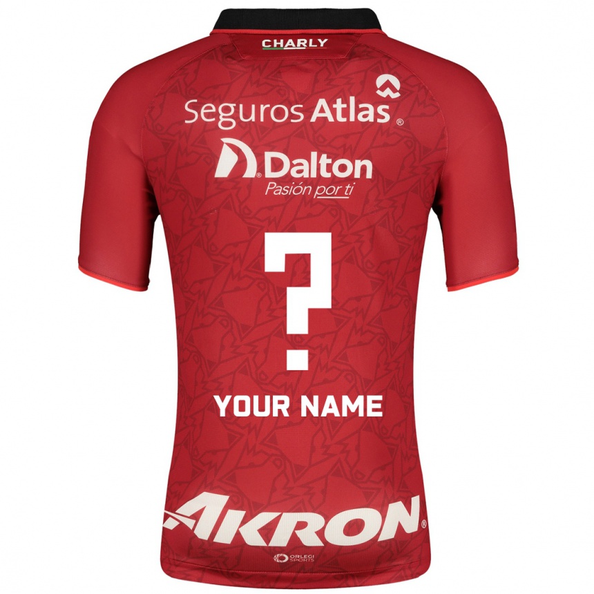Hombre Fútbol Camiseta Su Nombre #0 Rojo 2ª Equipación 2023/24