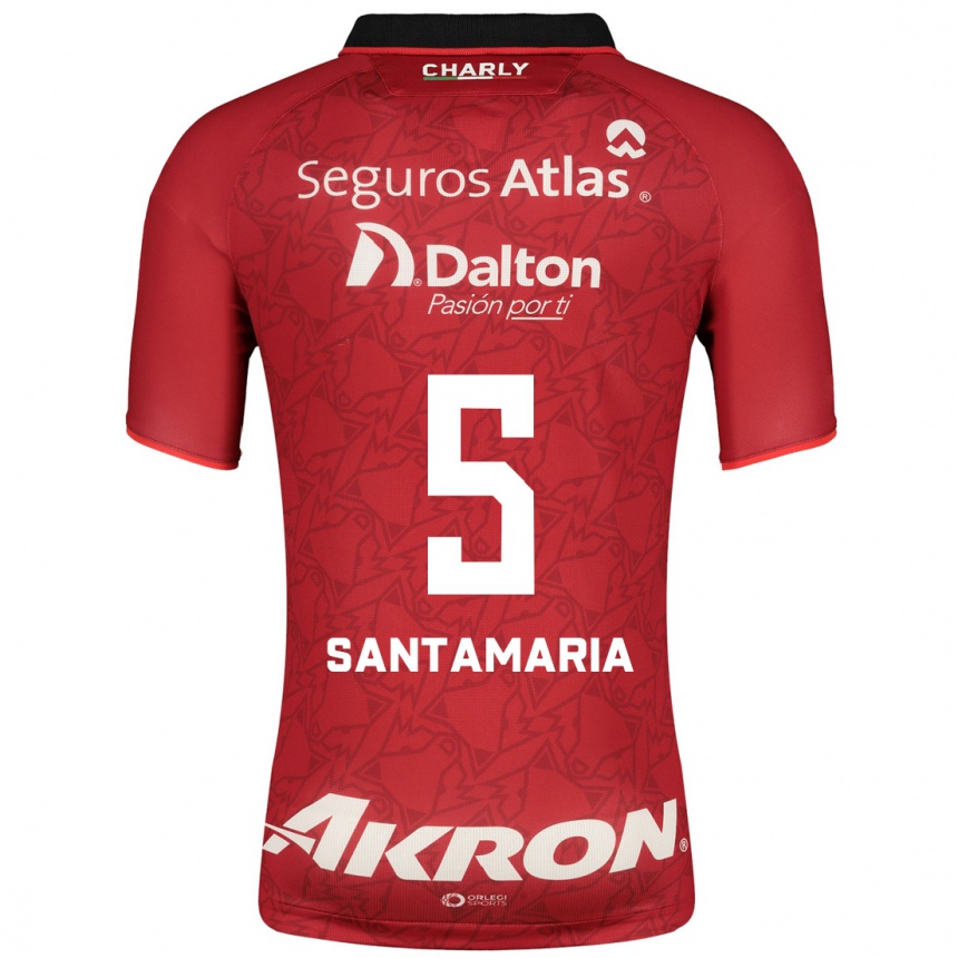 Hombre Fútbol Camiseta Anderson Santamaría #5 Rojo 2ª Equipación 2023/24