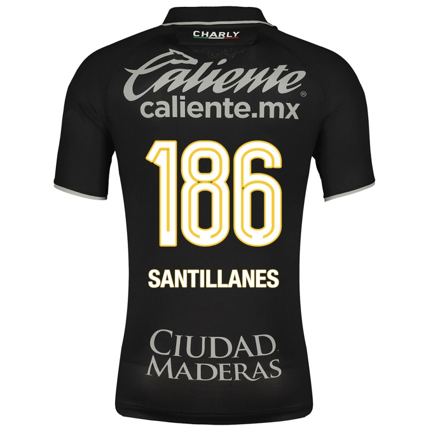 Hombre Fútbol Camiseta Antonio Santillanes #186 Negro 2ª Equipación 2023/24