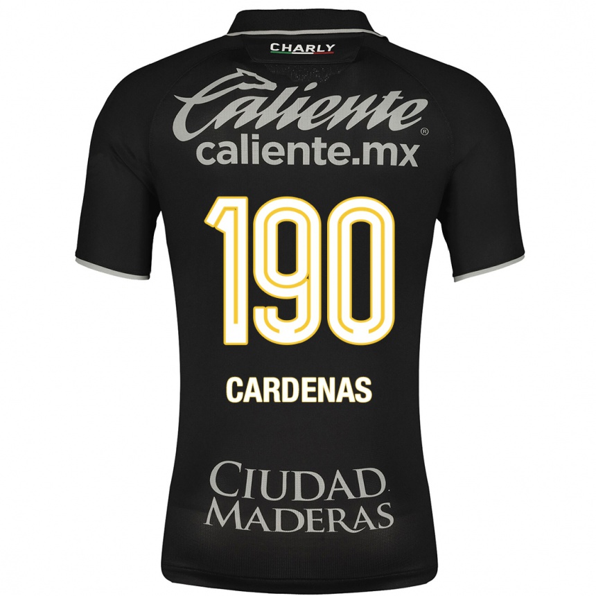 Hombre Fútbol Camiseta Emilio Cárdenas #190 Negro 2ª Equipación 2023/24
