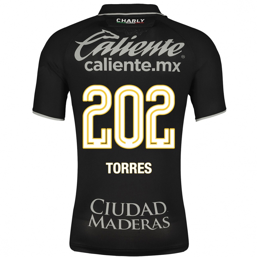 Hombre Fútbol Camiseta Erick Torres #202 Negro 2ª Equipación 2023/24