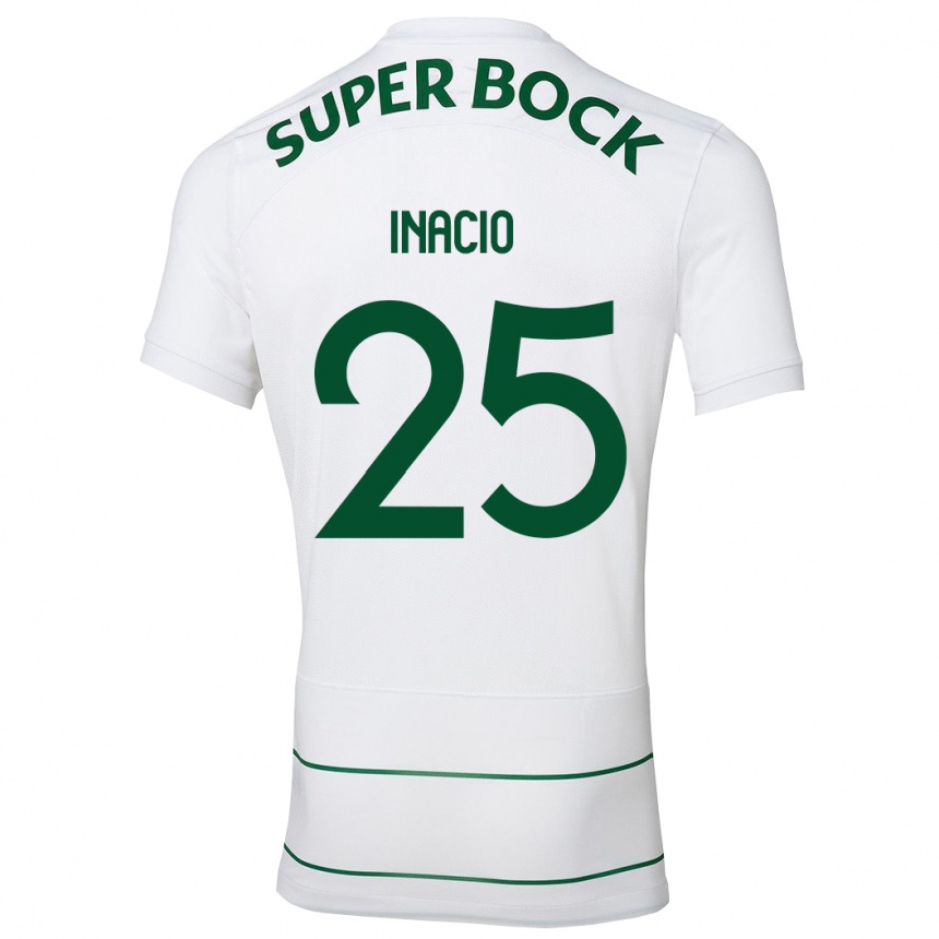 Hombre Fútbol Camiseta Gonçalo Inácio #25 Blanco 2ª Equipación 2023/24