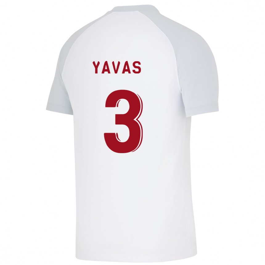 Hombre Fútbol Camiseta Arda Yavas #3 Blanco 2ª Equipación 2023/24