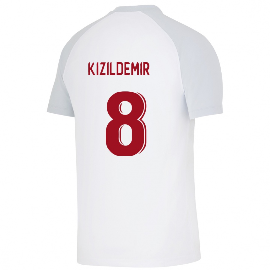 Hombre Fútbol Camiseta Berk Kizildemir #8 Blanco 2ª Equipación 2023/24