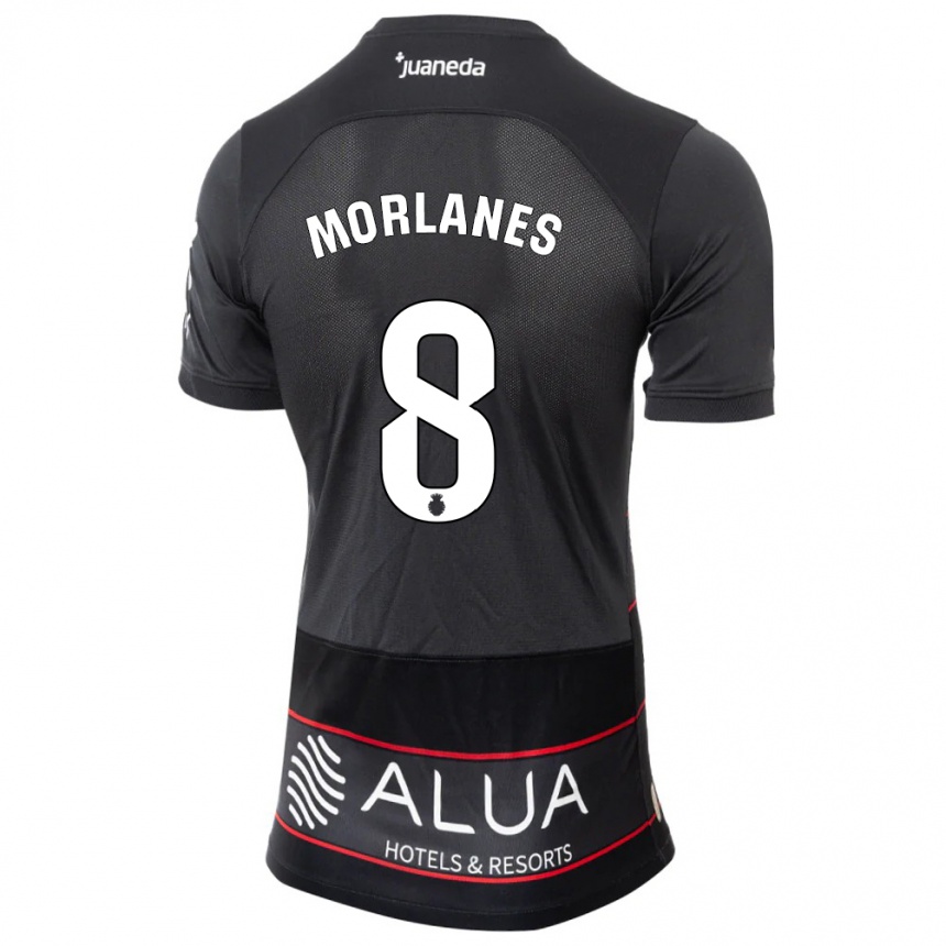 Hombre Fútbol Camiseta Manu Morlanes #8 Negro 2ª Equipación 2023/24