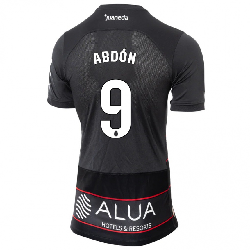 Hombre Fútbol Camiseta Abdón Prats #9 Negro 2ª Equipación 2023/24