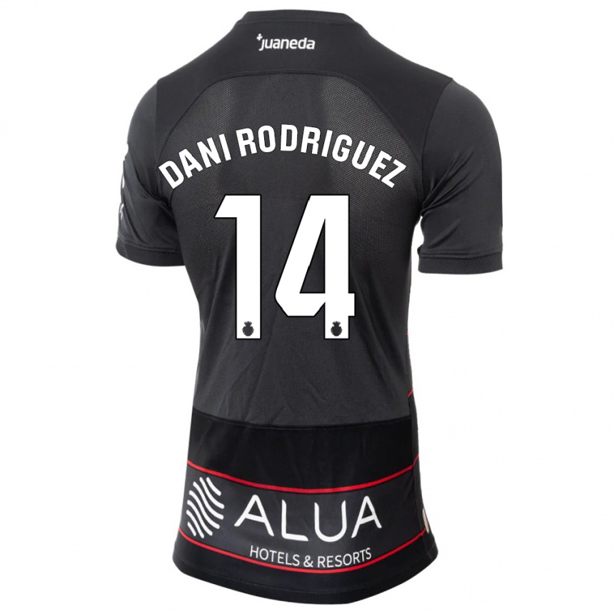 Hombre Fútbol Camiseta Dani Rodríguez #14 Negro 2ª Equipación 2023/24