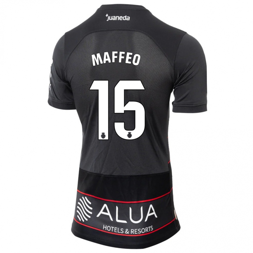 Hombre Fútbol Camiseta Pablo Maffeo #15 Negro 2ª Equipación 2023/24