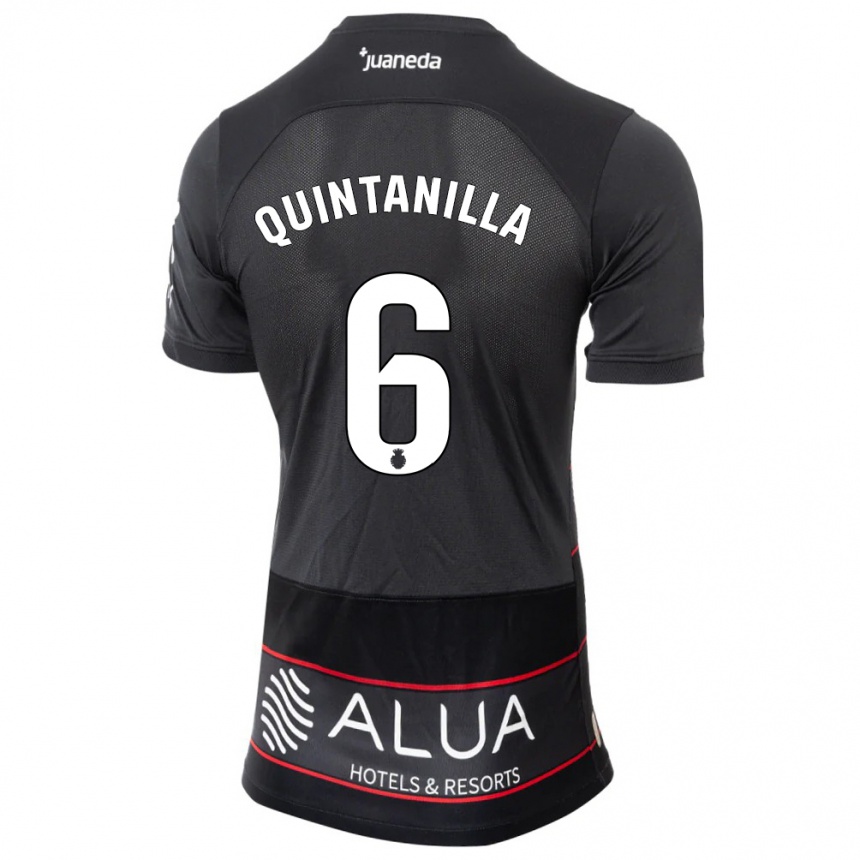 Hombre Fútbol Camiseta Rubén Quintanilla #6 Negro 2ª Equipación 2023/24