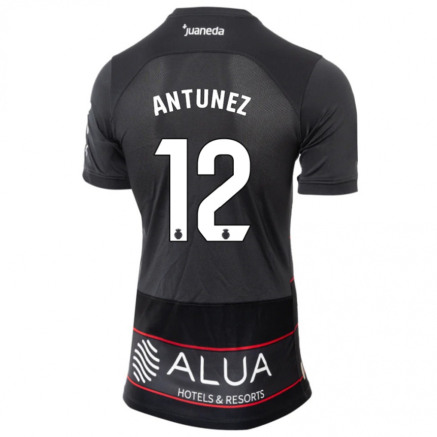 Hombre Fútbol Camiseta Yahir Antúnez #12 Negro 2ª Equipación 2023/24