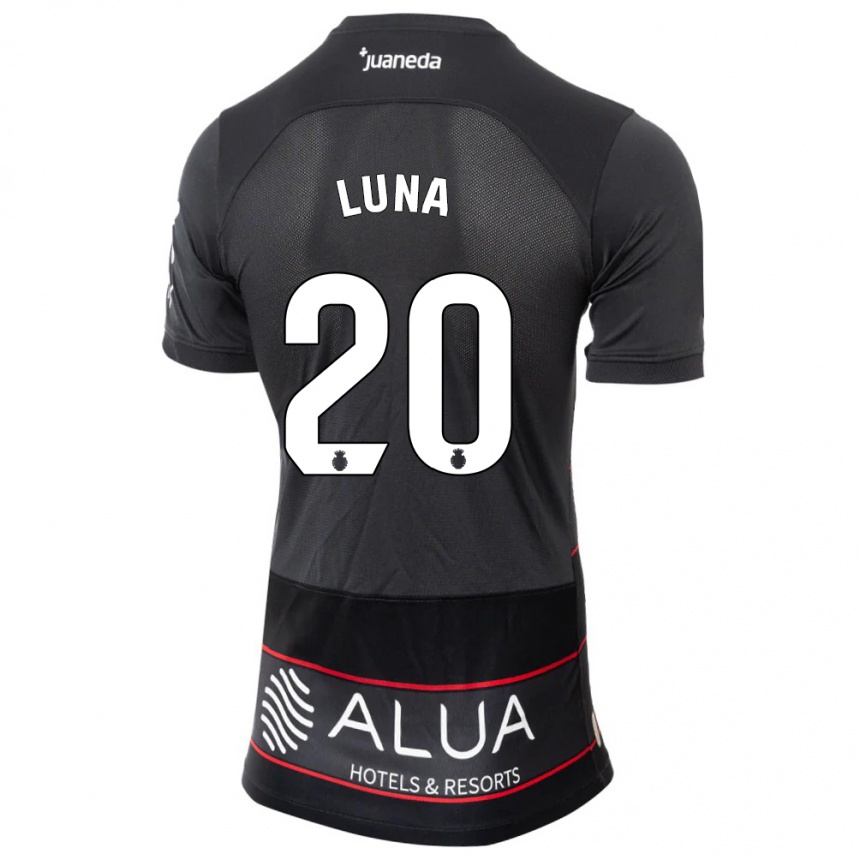 Hombre Fútbol Camiseta Daniel Luna #20 Negro 2ª Equipación 2023/24