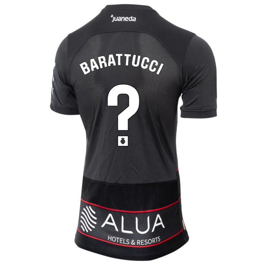 Hombre Fútbol Camiseta Nicolás Barattucci #0 Negro 2ª Equipación 2023/24