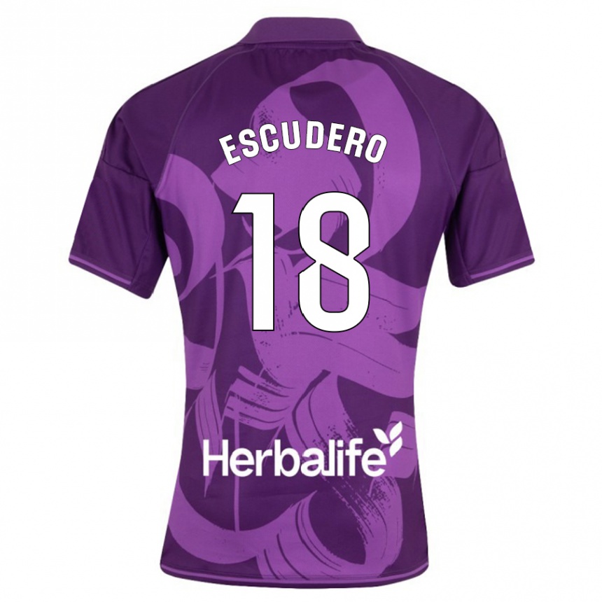 Hombre Fútbol Camiseta Sergio Escudero #18 Violeta 2ª Equipación 2023/24