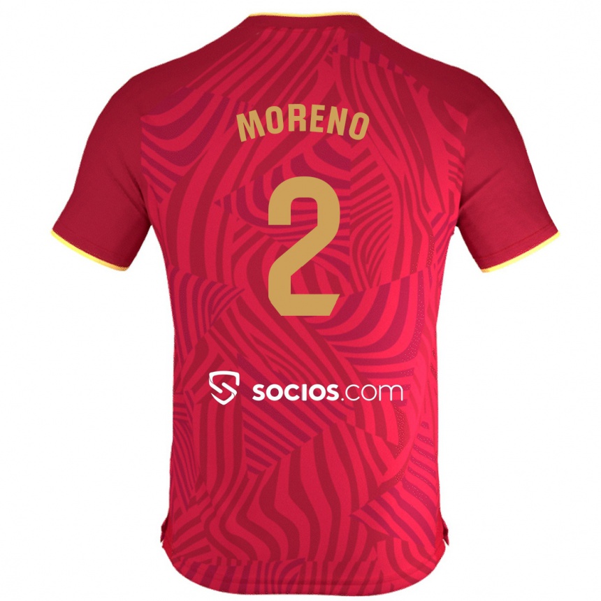 Hombre Fútbol Camiseta Jorge Moreno #2 Rojo 2ª Equipación 2023/24