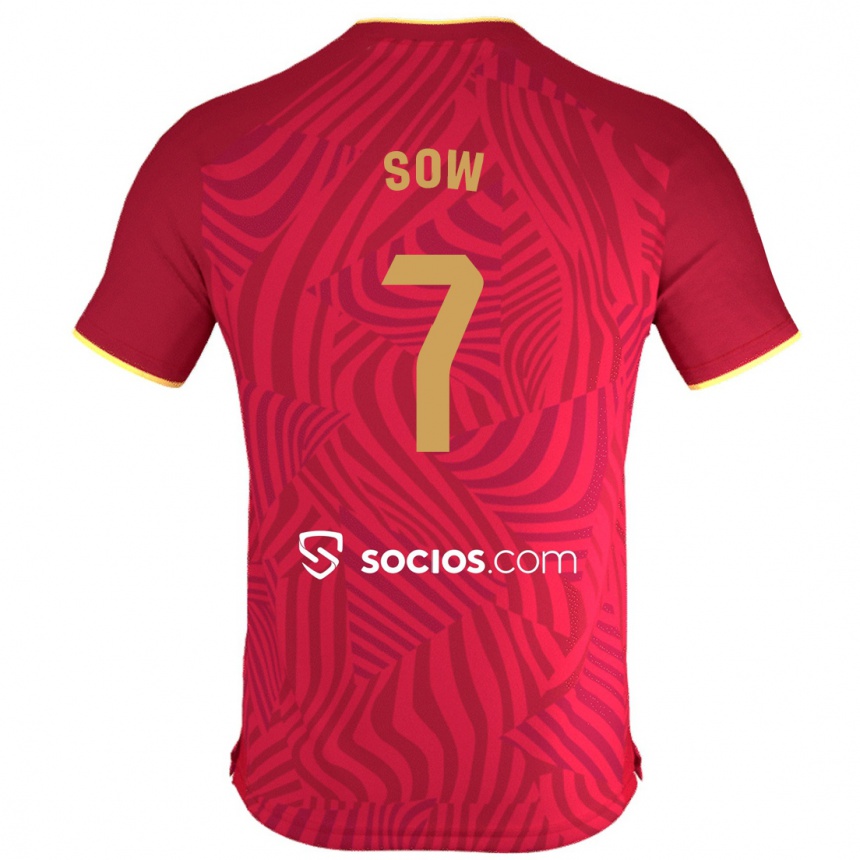 Hombre Fútbol Camiseta Bakary Sow #7 Rojo 2ª Equipación 2023/24