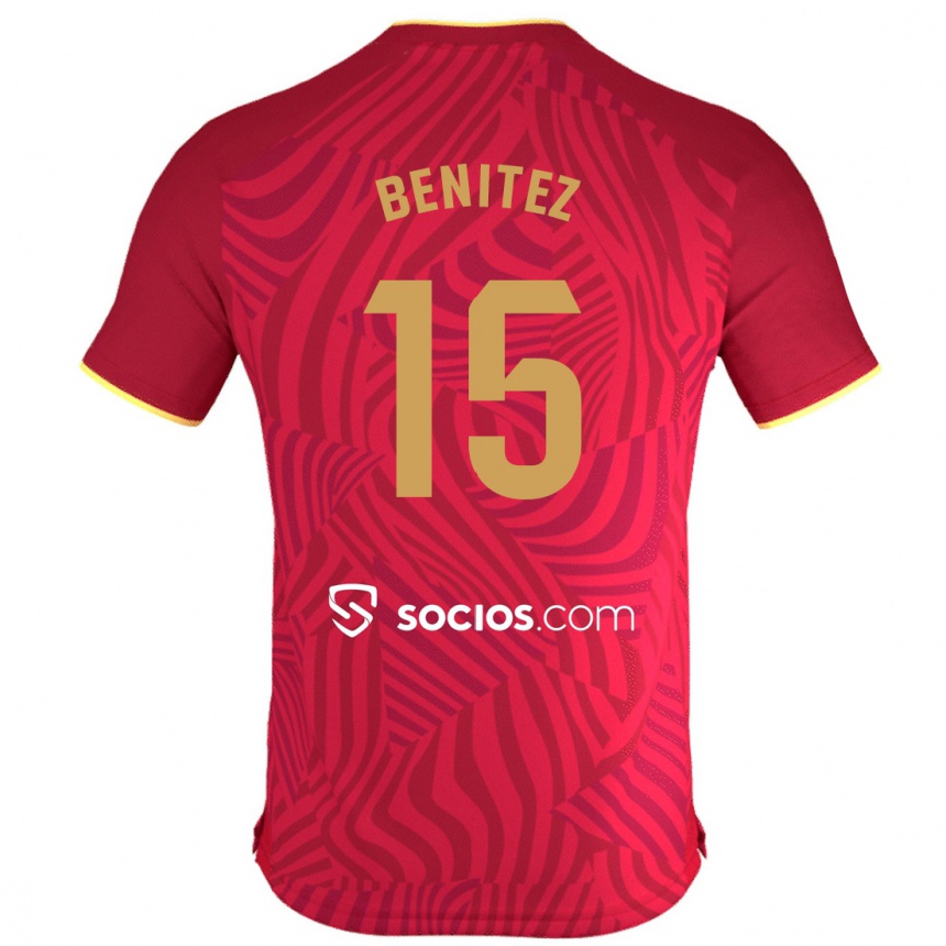 Hombre Fútbol Camiseta Emilio Benítez #15 Rojo 2ª Equipación 2023/24