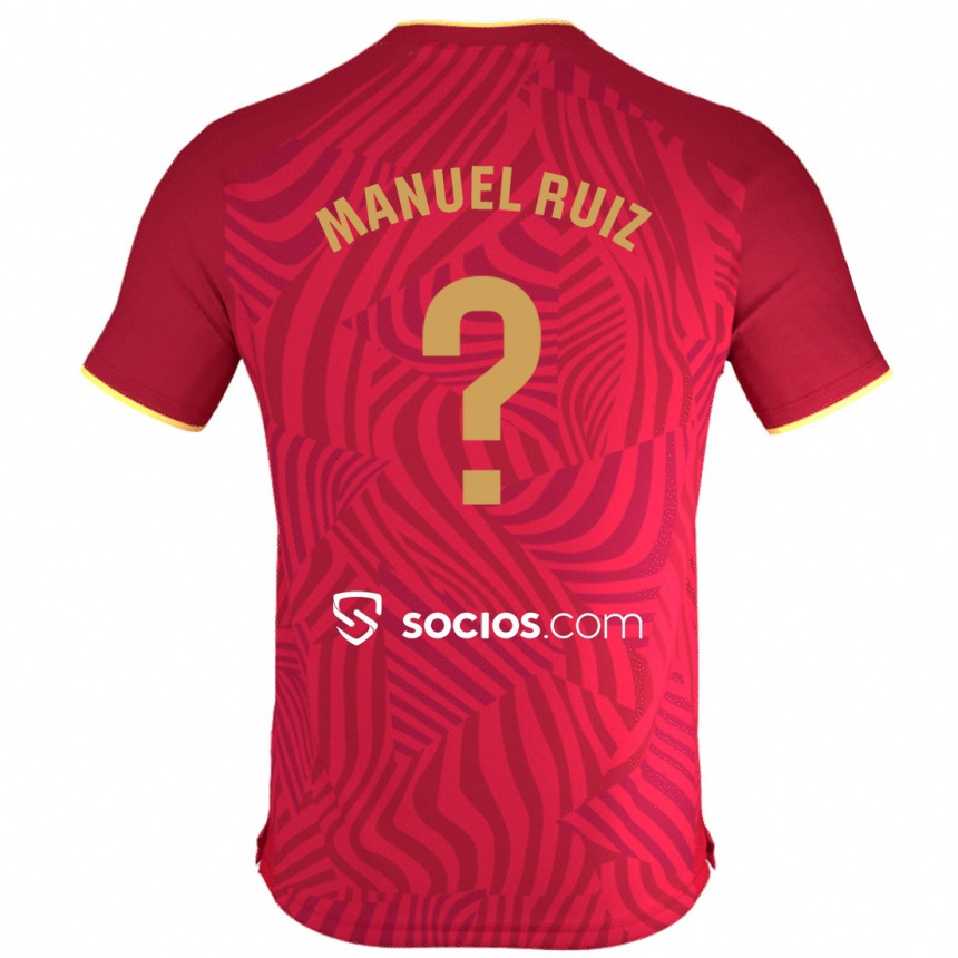 Hombre Fútbol Camiseta José Manuel Ruiz #0 Rojo 2ª Equipación 2023/24