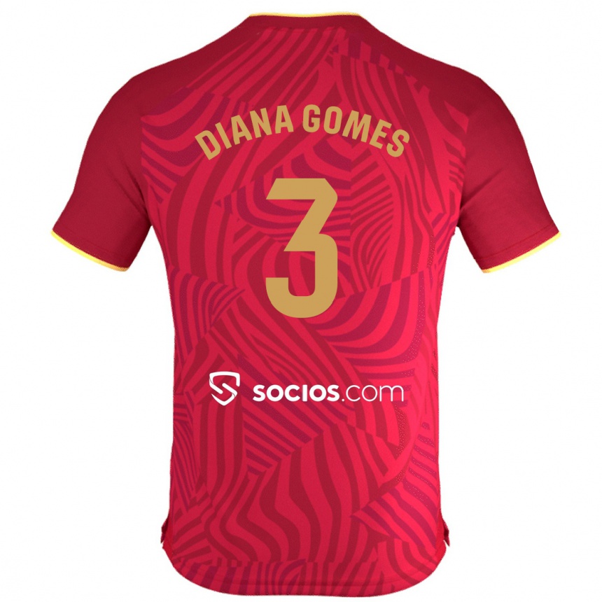 Hombre Fútbol Camiseta Diana Catarina Ribeiro Gomes #3 Rojo 2ª Equipación 2023/24