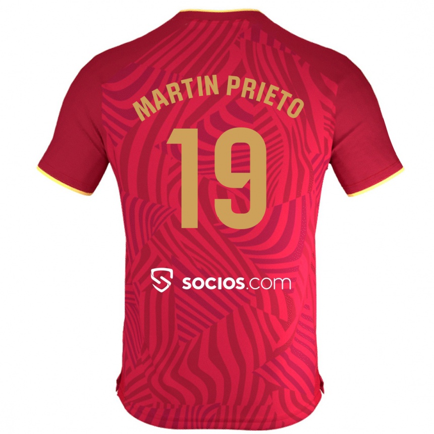 Hombre Fútbol Camiseta Cristina Martín-Prieto Gutiérrez #19 Rojo 2ª Equipación 2023/24