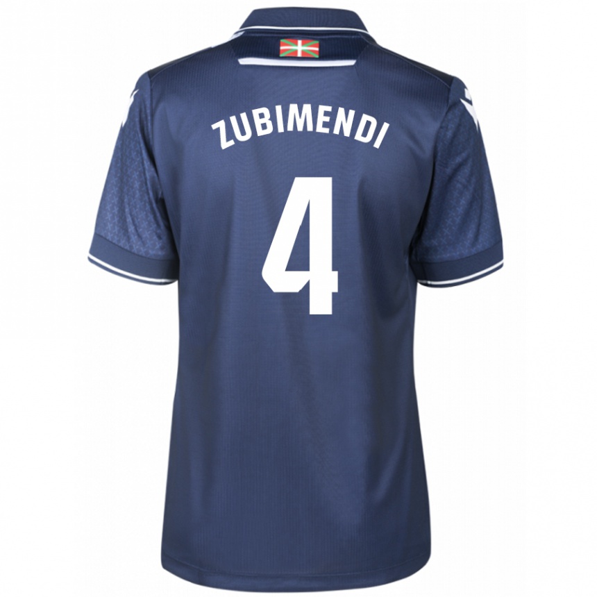 Hombre Fútbol Camiseta Martín Zubimendi #4 Armada 2ª Equipación 2023/24