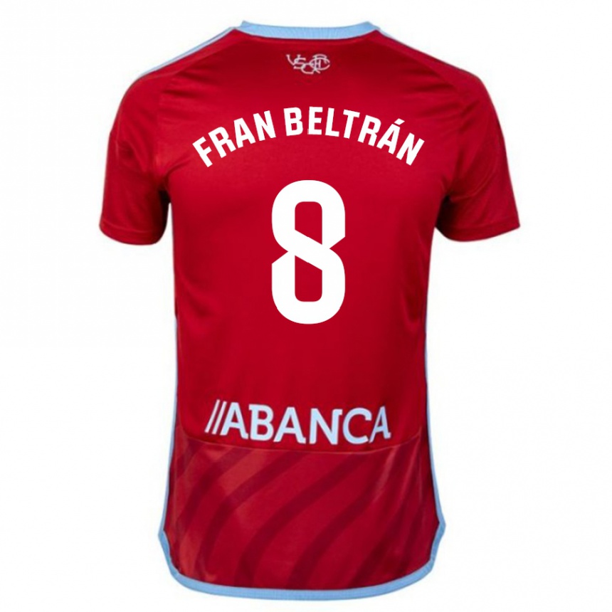 Hombre Fútbol Camiseta Fran Beltrán #8 Rojo 2ª Equipación 2023/24