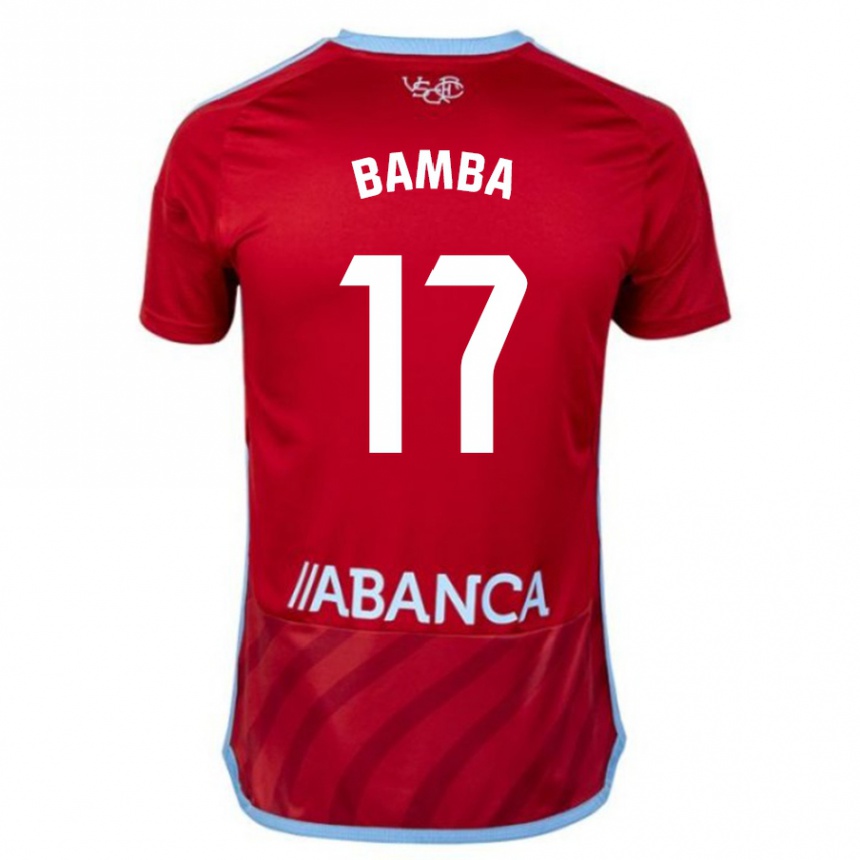 Hombre Fútbol Camiseta Jonathan Bamba #17 Rojo 2ª Equipación 2023/24