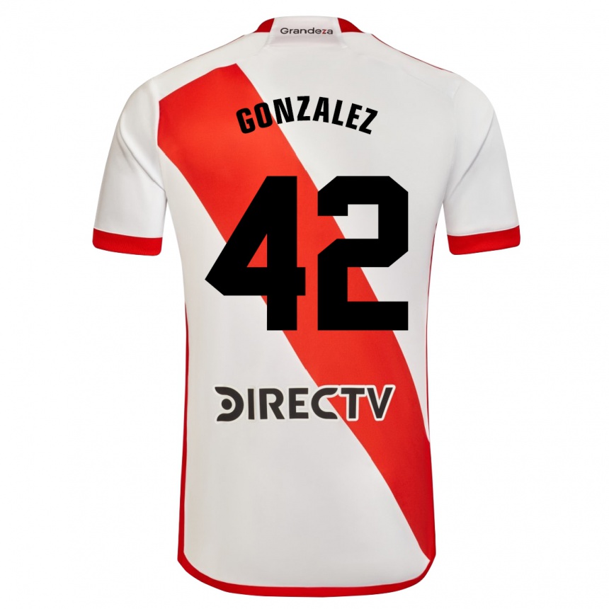 Mujer Fútbol Camiseta Alexis González #42 Blanco Rojo 1ª Equipación 2023/24