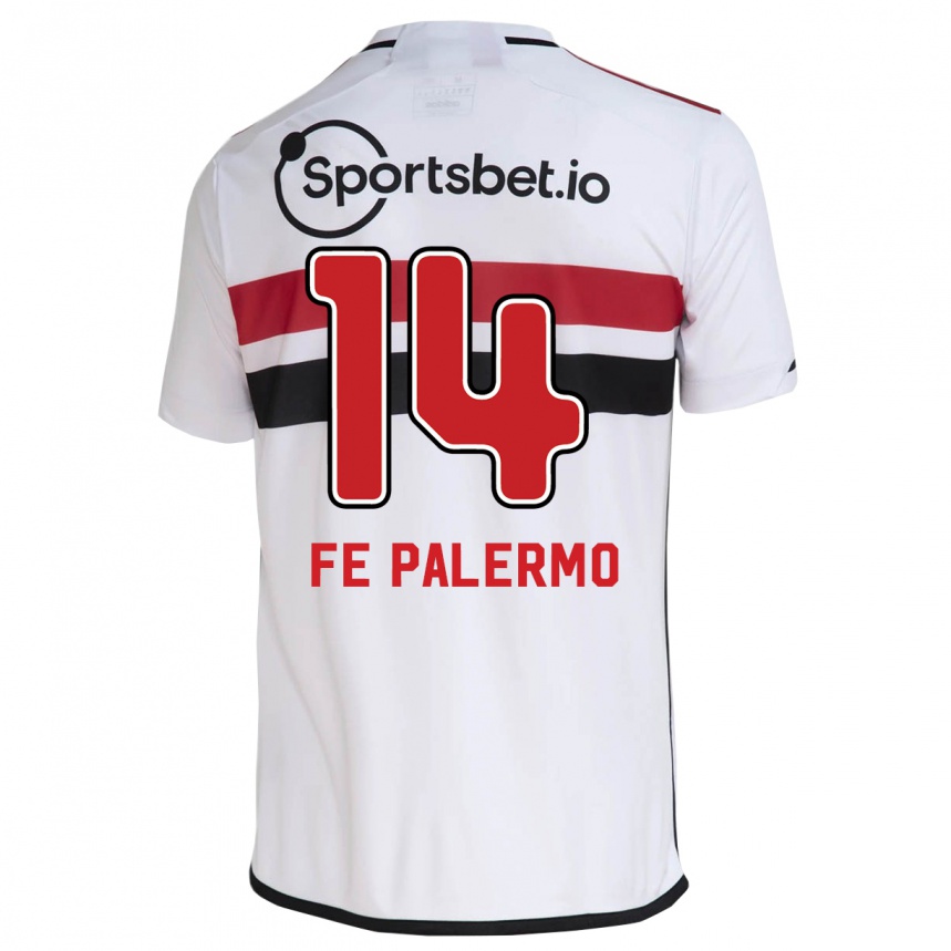 Mujer Fútbol Camiseta Fe Palermo #14 Blanco 1ª Equipación 2023/24