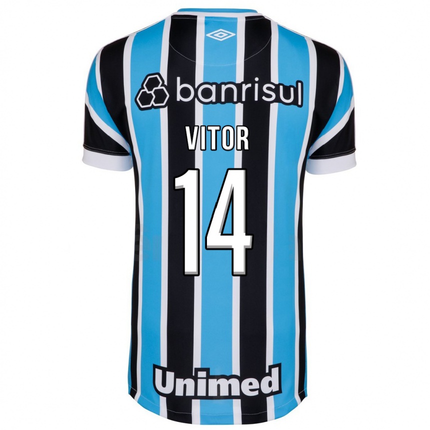 Mujer Fútbol Camiseta João Vitor #14 Azul 1ª Equipación 2023/24