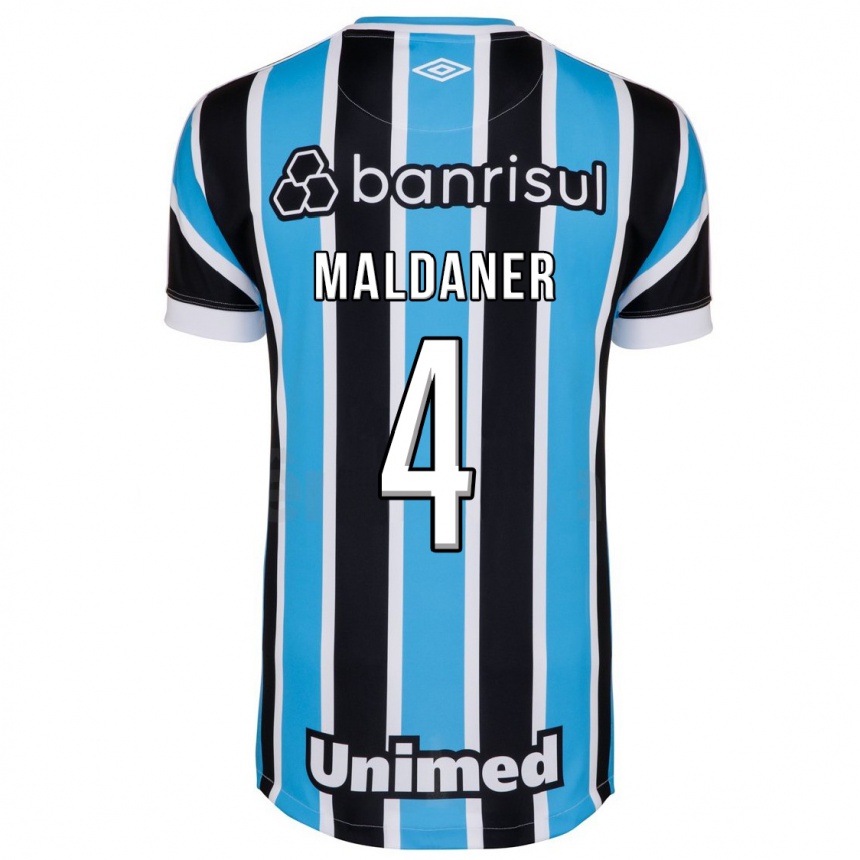 Mujer Fútbol Camiseta Pati Maldaner #4 Azul 1ª Equipación 2023/24