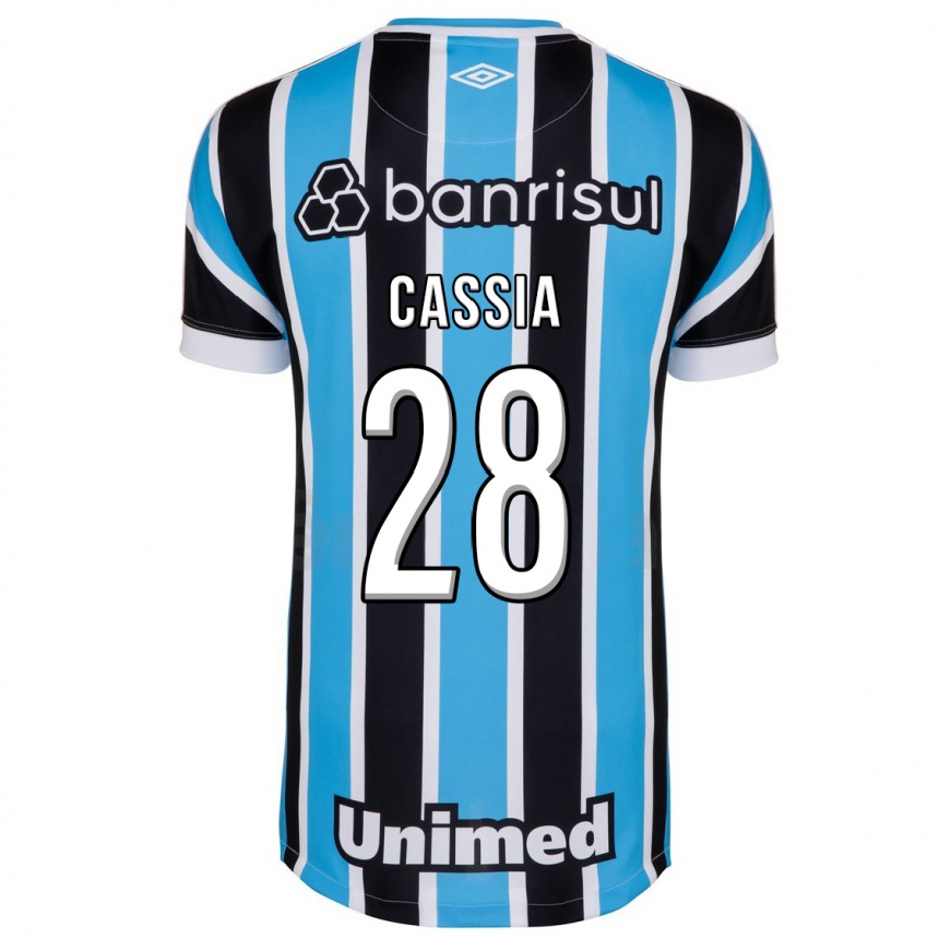 Mujer Fútbol Camiseta Cássia #28 Azul 1ª Equipación 2023/24