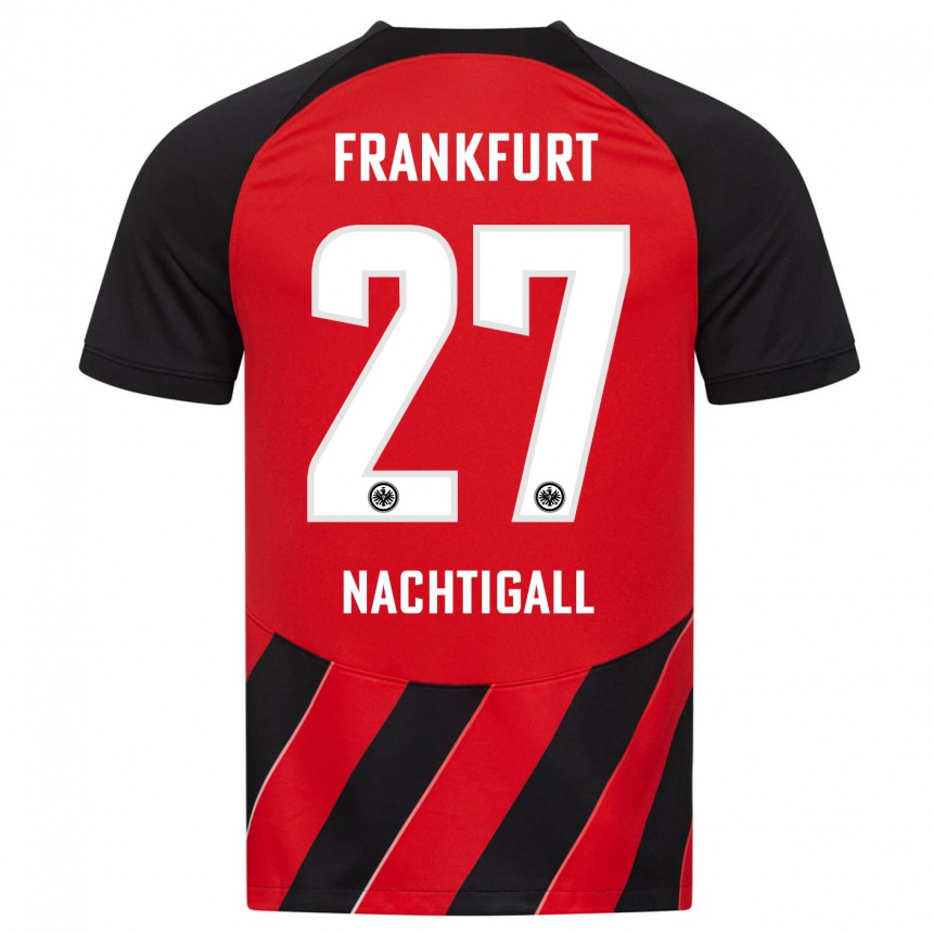 Mujer Fútbol Camiseta Sophie Nachtigall #27 Negro Rojo 1ª Equipación 2023/24