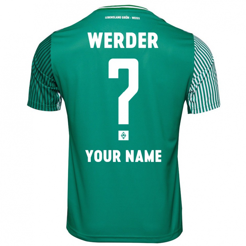 Mujer Fútbol Camiseta Su Nombre #0 Verde 1ª Equipación 2023/24