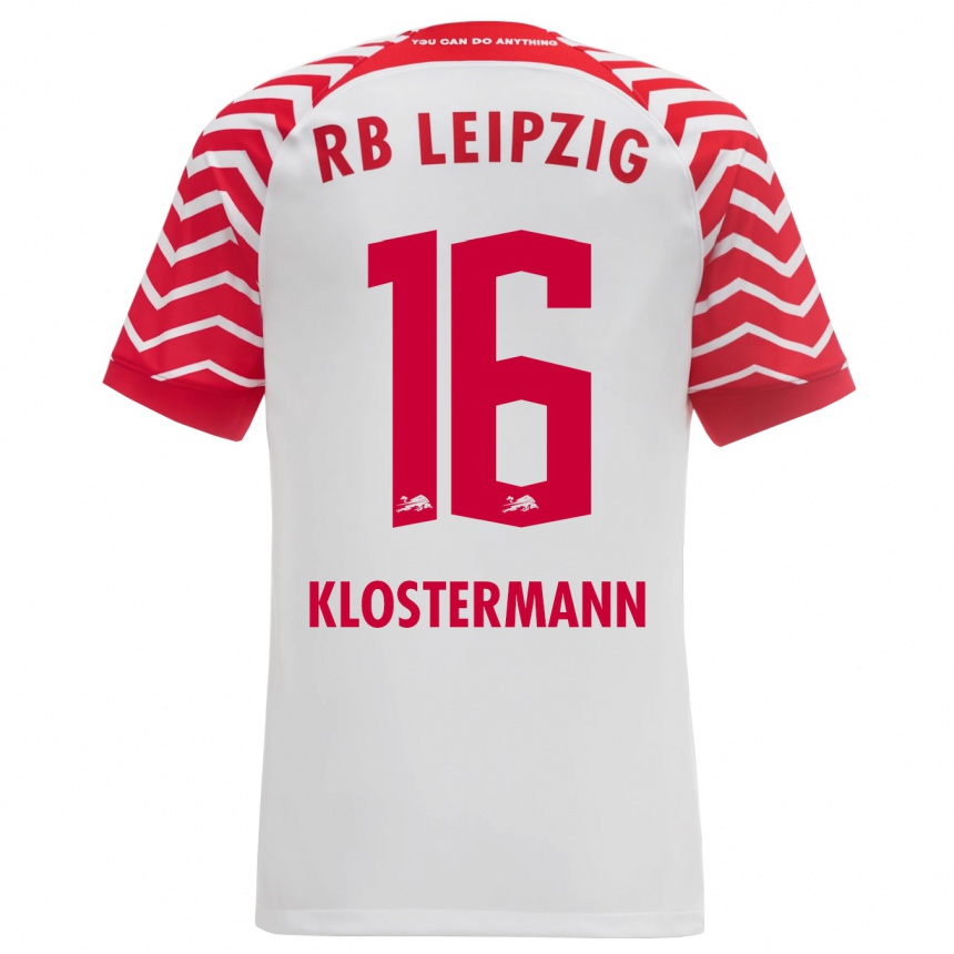 Mujer Fútbol Camiseta Lukas Klostermann #16 Blanco 1ª Equipación 2023/24