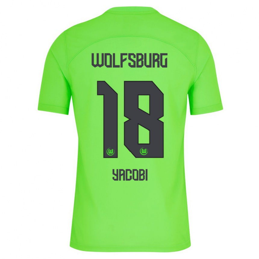 Mujer Fútbol Camiseta Nilas Yacobi #18 Verde 1ª Equipación 2023/24