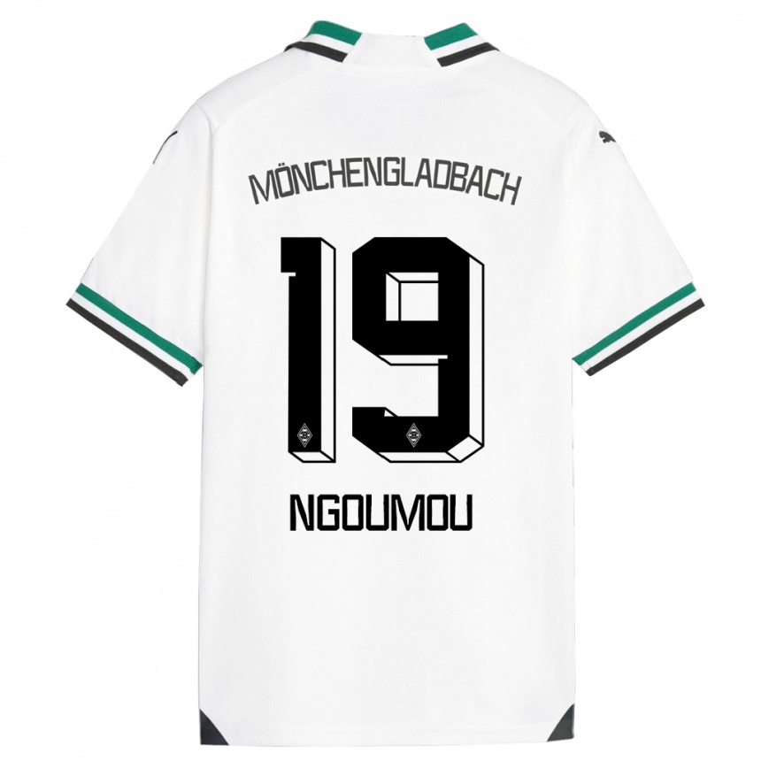 Mujer Fútbol Camiseta Nathan Ngoumou #19 Blanco Verde 1ª Equipación 2023/24