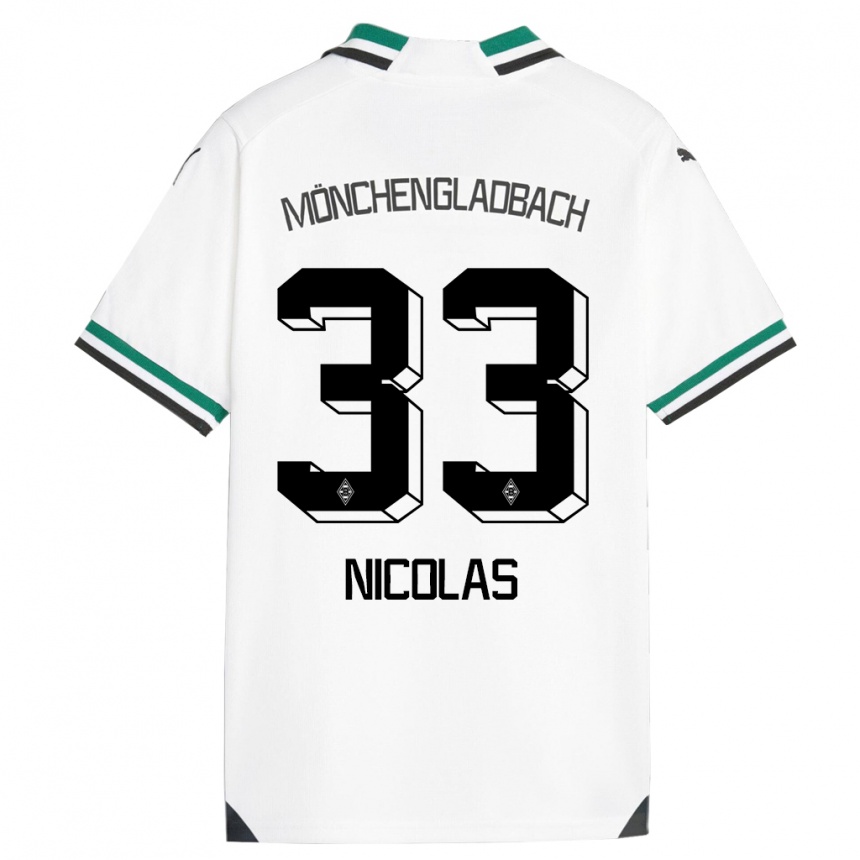 Mujer Fútbol Camiseta Moritz Nicolas #33 Blanco Verde 1ª Equipación 2023/24