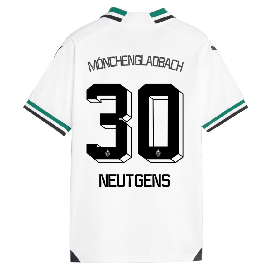 Mujer Fútbol Camiseta Maximilian Neutgens #30 Blanco Verde 1ª Equipación 2023/24