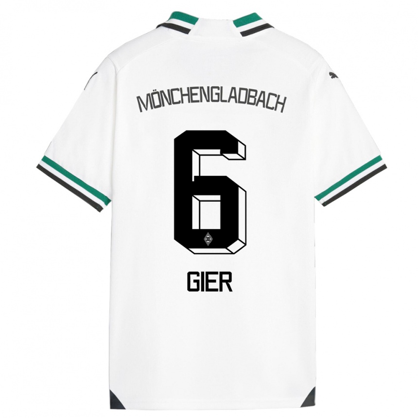 Mujer Fútbol Camiseta Madeline Gier #6 Blanco Verde 1ª Equipación 2023/24