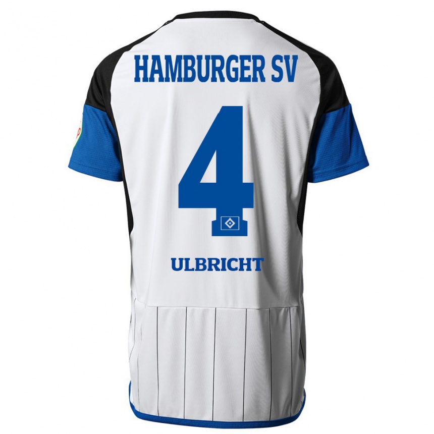 Mujer Fútbol Camiseta Michael Ulbricht #4 Blanco 1ª Equipación 2023/24