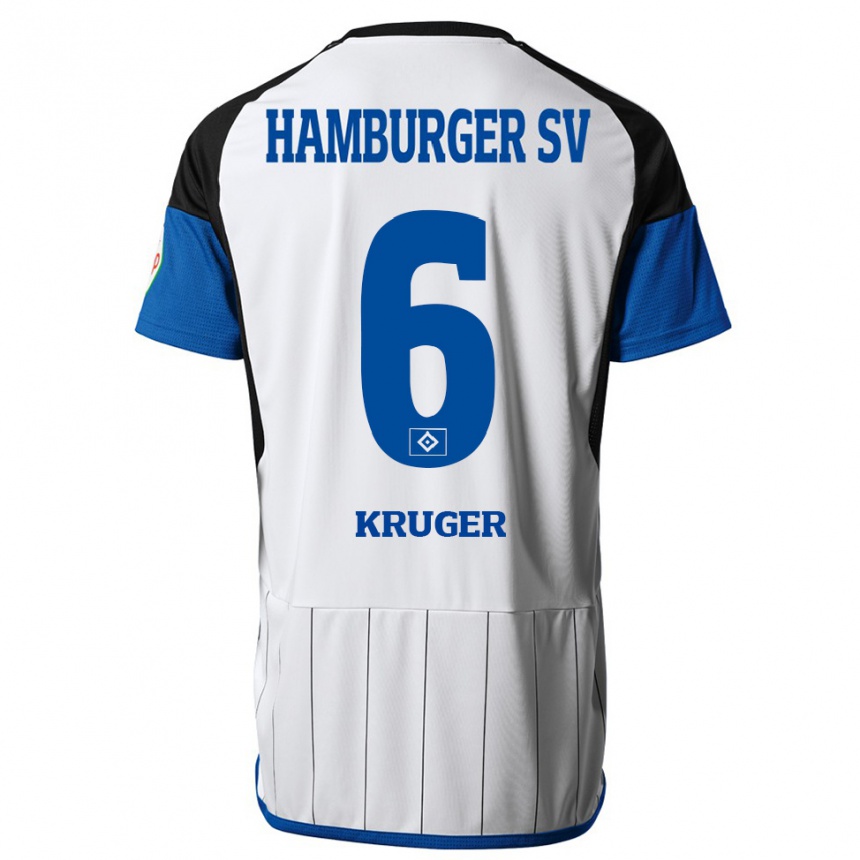 Mujer Fútbol Camiseta Artur Krüger #6 Blanco 1ª Equipación 2023/24