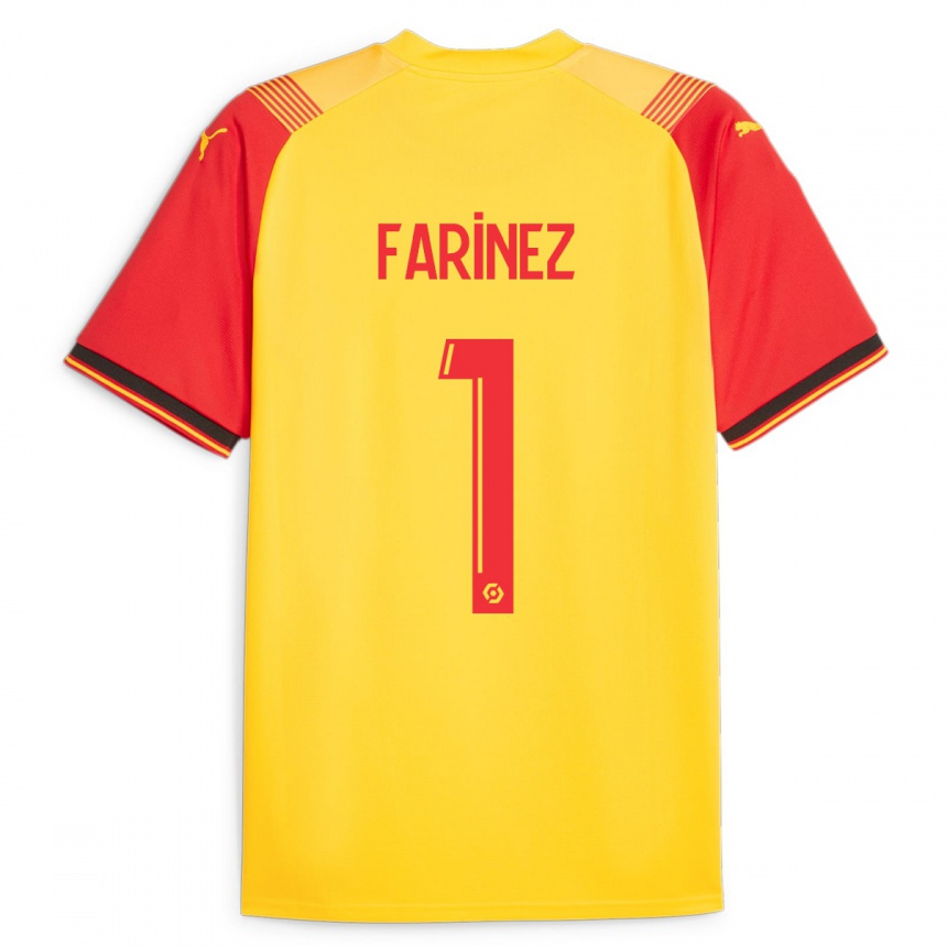 Mujer Fútbol Camiseta Wuilker Fariñez #1 Amarillo 1ª Equipación 2023/24