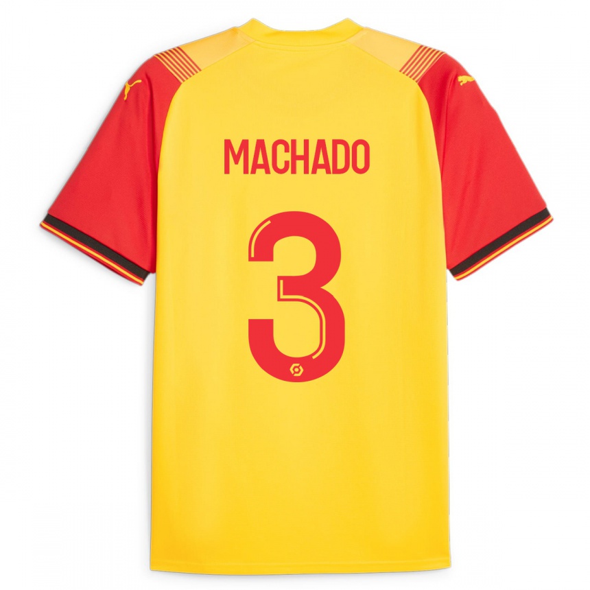 Mujer Fútbol Camiseta Deiver Machado #3 Amarillo 1ª Equipación 2023/24