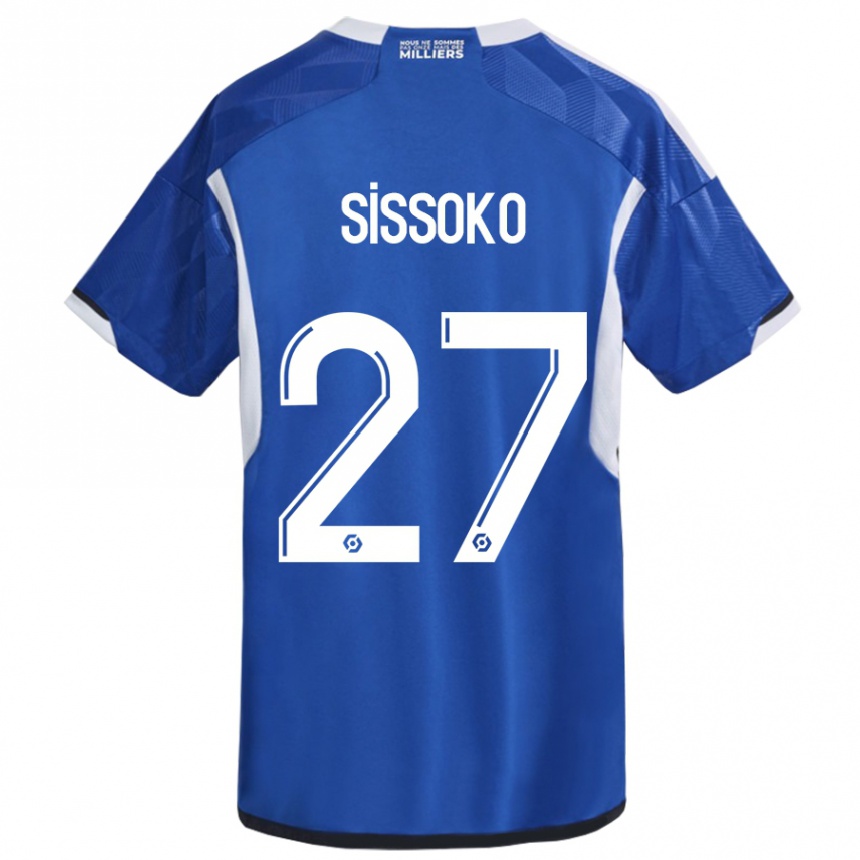 Mujer Fútbol Camiseta Ibrahima Sissoko #27 Azul 1ª Equipación 2023/24