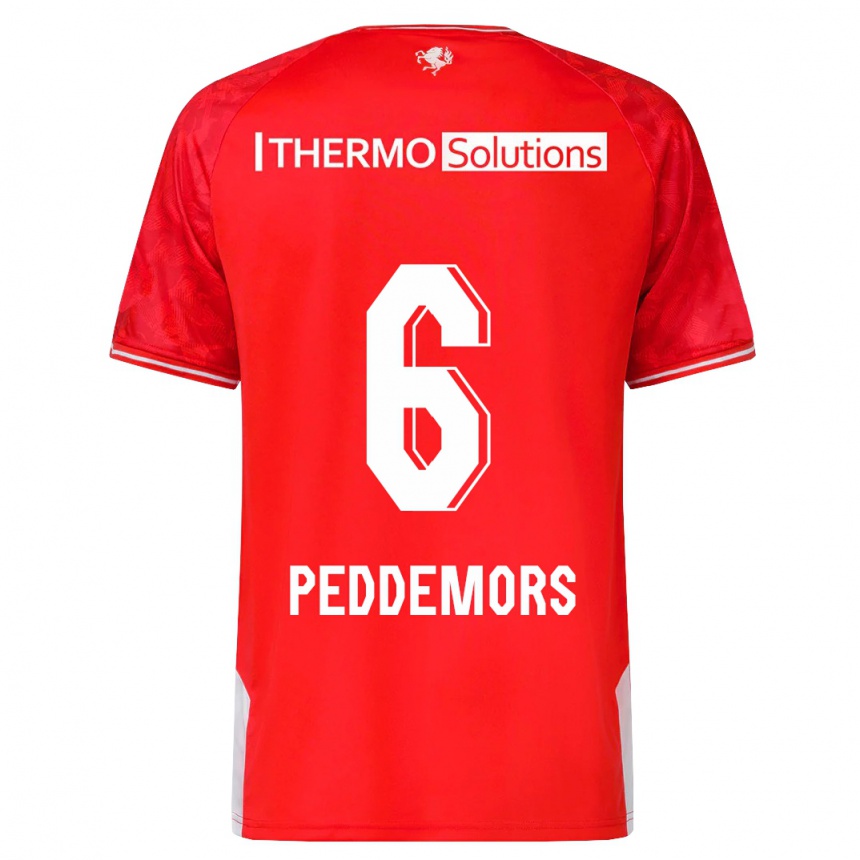 Mujer Fútbol Camiseta Ella Peddemors #6 Rojo 1ª Equipación 2023/24