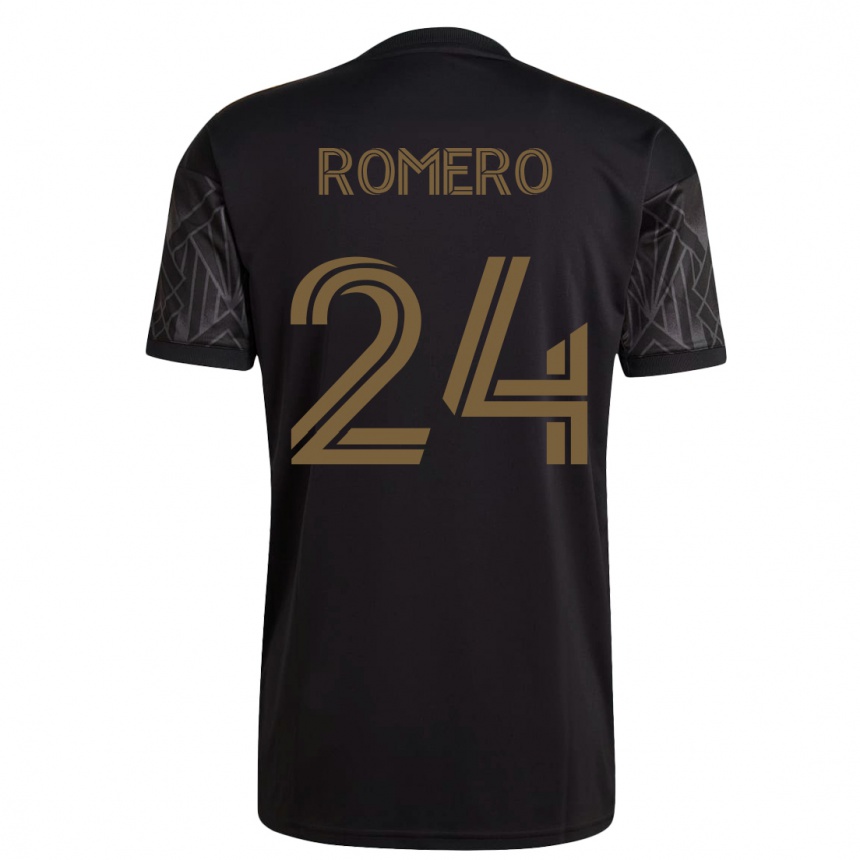 Mujer Fútbol Camiseta Javen Romero #24 Negro 1ª Equipación 2023/24