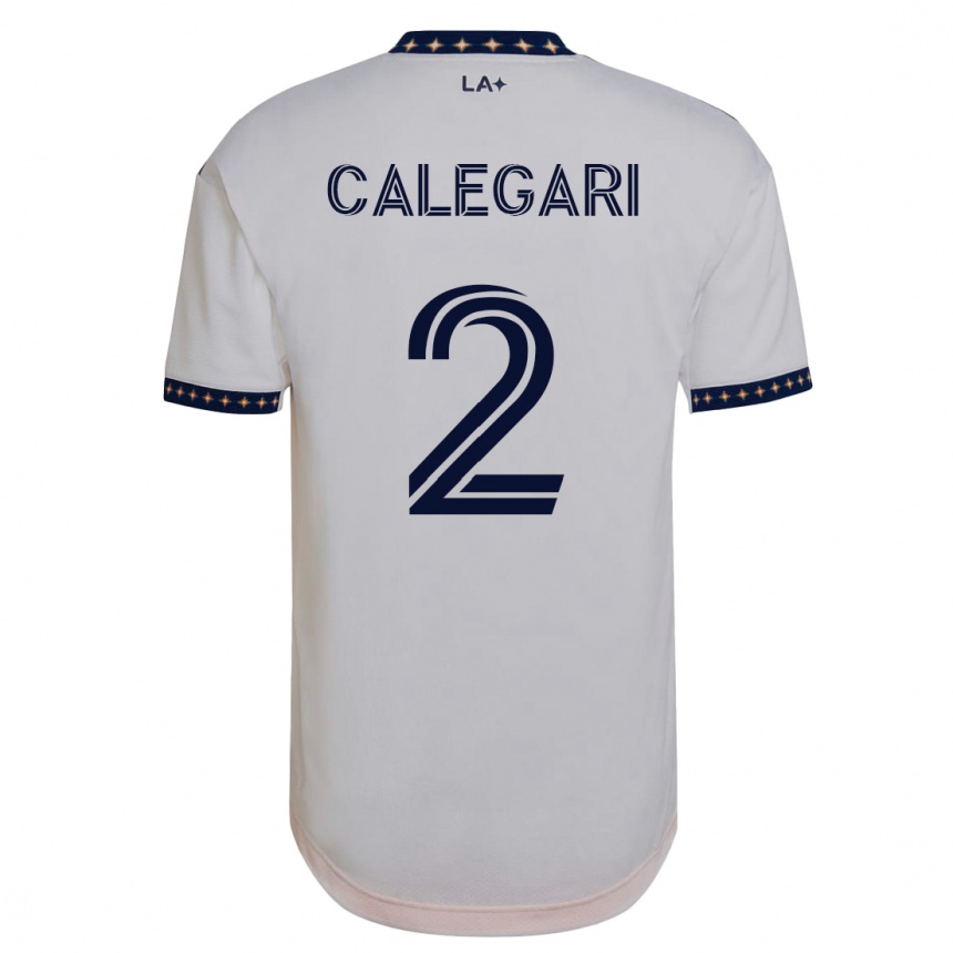 Mujer Fútbol Camiseta Calegari #2 Blanco 1ª Equipación 2023/24