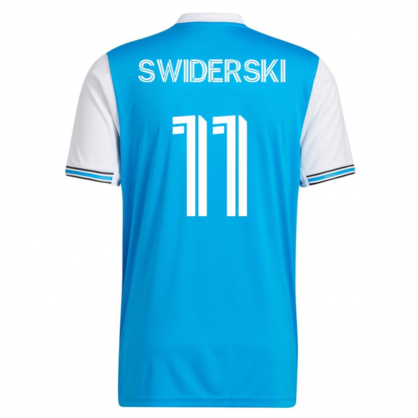 Mujer Fútbol Camiseta Karol Swiderski #11 Azul 1ª Equipación 2023/24
