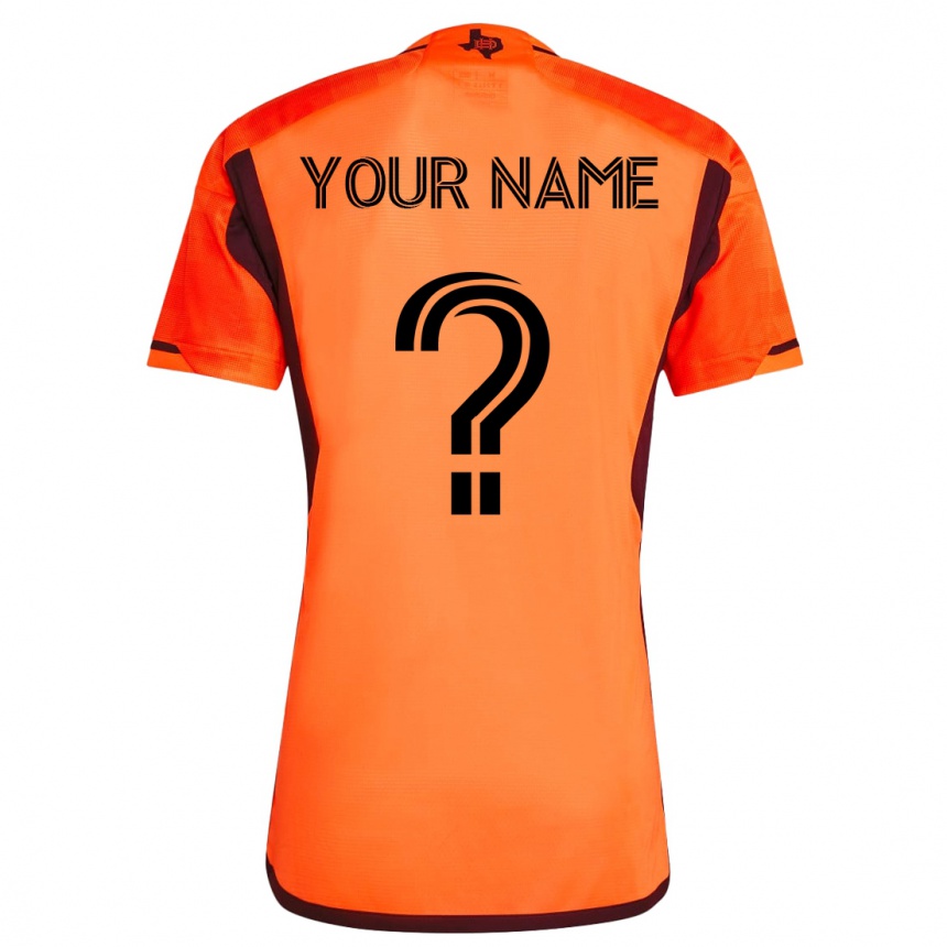 Mujer Fútbol Camiseta Su Nombre #0 Naranja 1ª Equipación 2023/24
